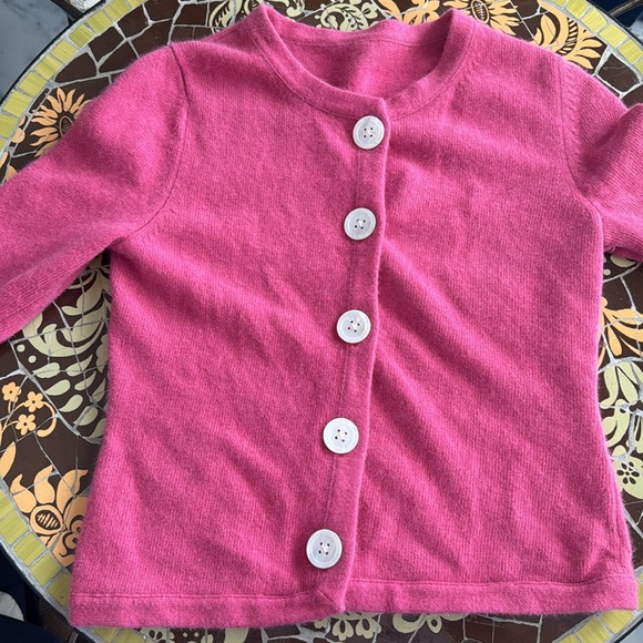 DUSTY ROSE ANGORA CARDIGAN Sweater Sz: M - Picture 5 of 7